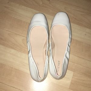 White, Nine West, ballerina flats!!